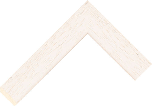 Corner sample of White Mountslip Ayous Frame Moulding