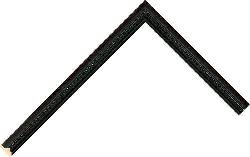 Corner sample of Black Mountslip Ayous Frame Moulding