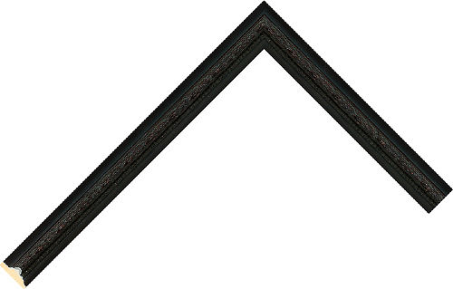 Corner sample of Black Mountslip Ayous Frame Moulding