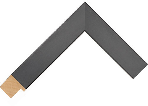 Corner sample of Black Flat Ayous Frame Moulding