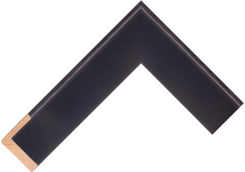 Corner sample of Black Float Fir Frame Moulding