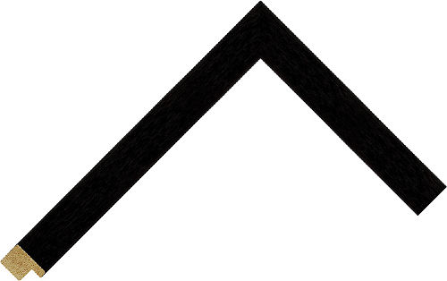 Corner sample of Black Flat Ayous Frame Moulding