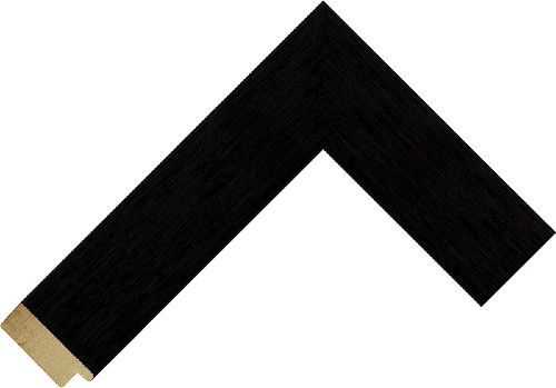 Corner sample of Black Flat Ayous Frame Moulding