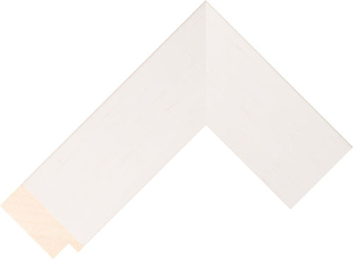 Corner sample of White Flat Ayous Frame Moulding