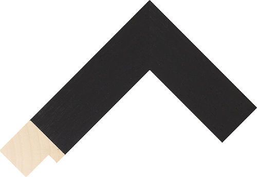 Corner sample of Black Flat Ayous Frame Moulding