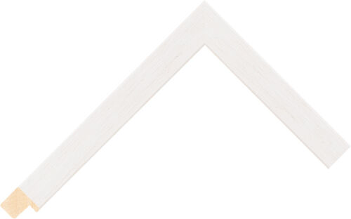 Corner sample of White Flat Ayous Frame Moulding