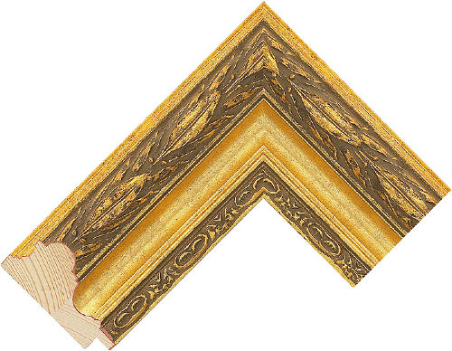 Corner sample of Gold Spoon Jenitri Frame Moulding