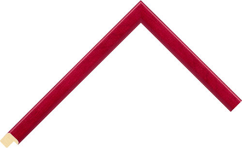 Corner sample of Red Cushion LINDEN Frame Moulding