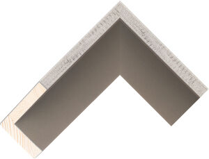 355905 Silver LJS Metalia Float Moulding  Chevron