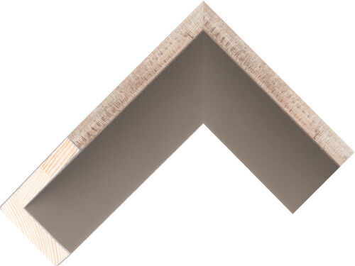 Corner sample of Champagne Float Pine FJ Frame Moulding