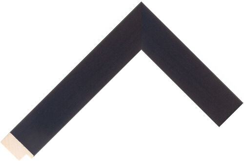 Corner sample of Black Flat LINDEN Frame Moulding