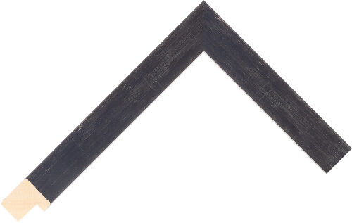 Corner sample of Black Lead Flat Ayous Frame Moulding