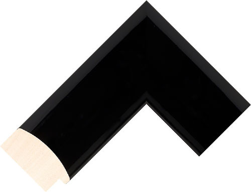 Corner sample of Black Flat Ayous Frame Moulding