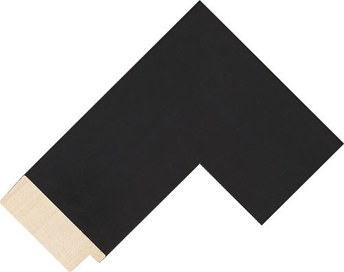 Corner sample of Black Flat Ayous Frame Moulding