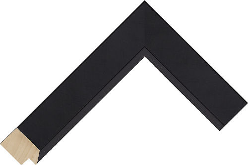 Corner sample of Black Flat Ayous Frame Moulding