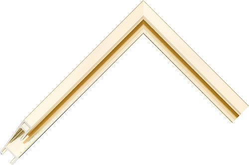 Corner sample of Gold Flat Aluminium Frame Moulding