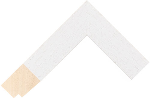 Corner sample of White Flat Ayous Frame Moulding