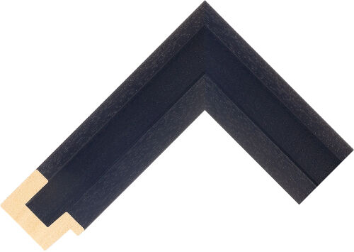 Corner sample of Black Flat Ayous Frame Moulding