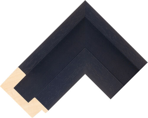 Corner sample of Black Flat Ayous Frame Moulding