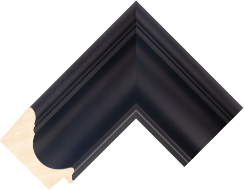 Corner sample of Black Spoon Ayous Frame Moulding