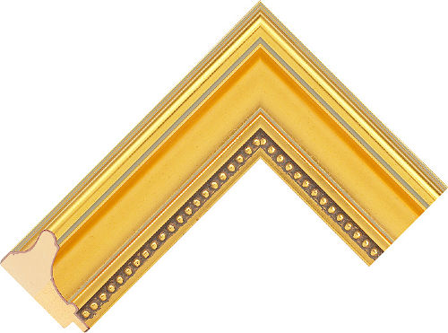 Corner sample of Gold Spoon Pine Frame Moulding