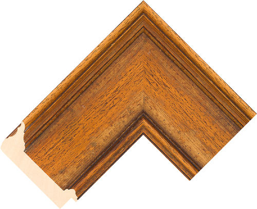 Corner sample of Medium Oak Spoon Ayous Frame Moulding