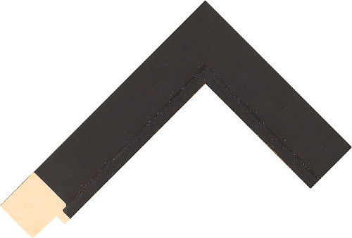 Corner sample of Black Flat Ayous Frame Moulding