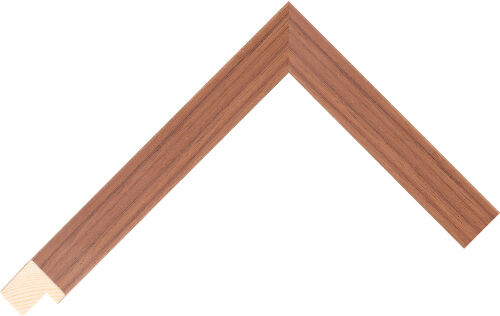 Corner sample of Walnut Flat Pine FJ Frame Moulding