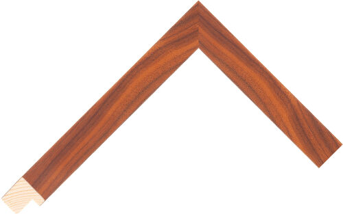 Corner sample of Light Walnut Flat Pine FJ Frame Moulding