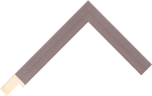 Corner sample of Grey Walnut Flat Pine FJ Frame Moulding