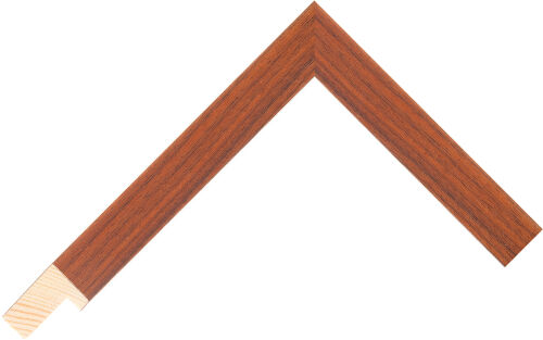 Corner sample of Light Walnut Flat Pine FJ Frame Moulding