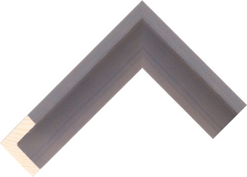 Corner sample of Grey Walnut Float Pine FJ Frame Moulding