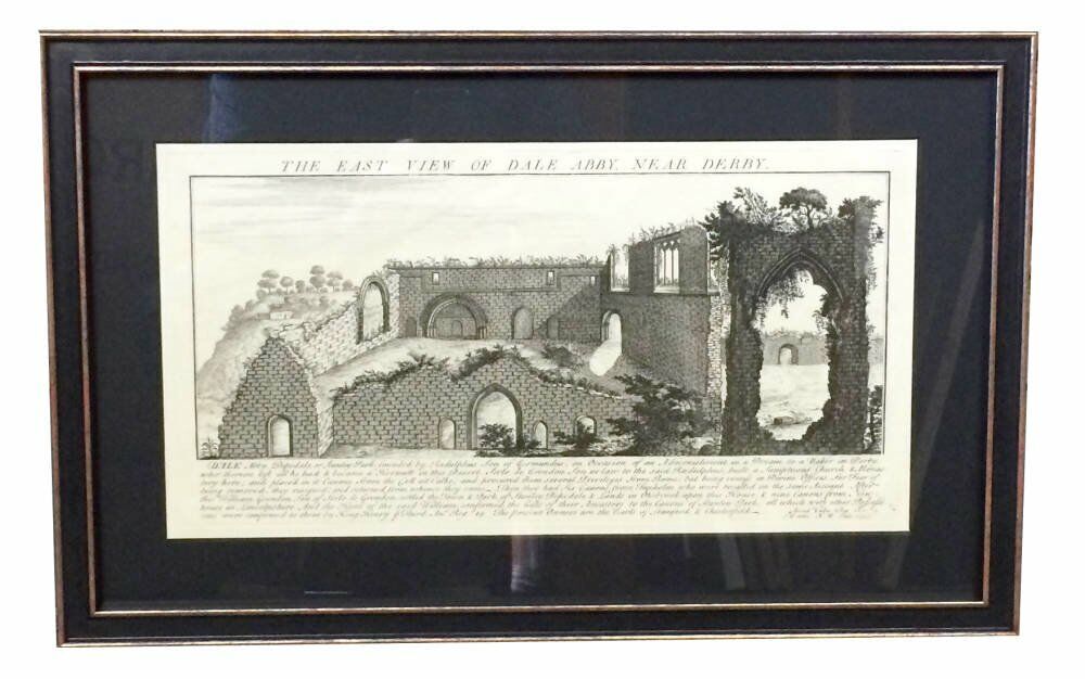 Antique Print of Dale Abbey